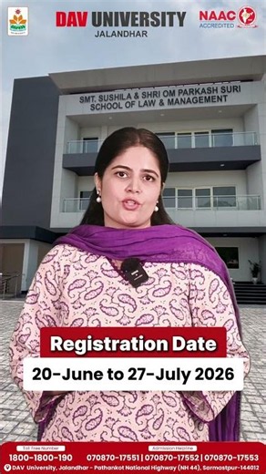 DAV University LL.M. Admissions Open | Master of Laws (LL.M.) Program