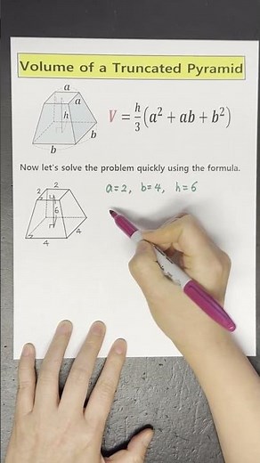 🤷‍♀️Volume of a Truncated Pyramid? #volume #maths #formula