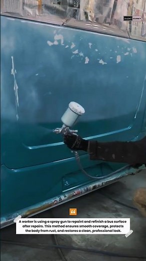 Satisfying Spray Painting Process | Bus Body Repair & Refinish