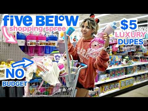 FIVE BELOW GIRLY LUXURY DUPES NEW FINDS SHOPPING SPREE! NO BUDGET 