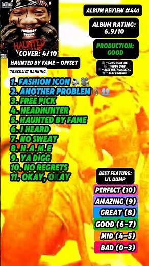Album Review #441 - HAUNTED BY FAME By Offset #fyp #offset #newmusic #albumreview #hiphop #viral