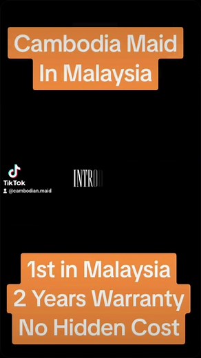 #cambodiamaidinmalaysia #maid #cambodiamaid #housemaid #househelper #housekeeper #cleaner #cleaningservices #manpower #caretaker #caregiver #domesticworker #60daytrial #2yearswarrantywithagreement