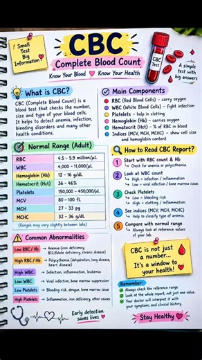 CBC Test Report Explained | How to Read CBC Blood Test | Normal Range & Values 🩸