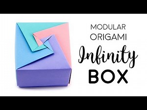 Modular Origami Box Tutorial - Infinity Lid - Paper Kawaii