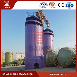 [Hot Item] Gains Fiberglass Chemical Tanks Manufacturing 100m3 FRP Tank China Vertical Fibreglass Tanks