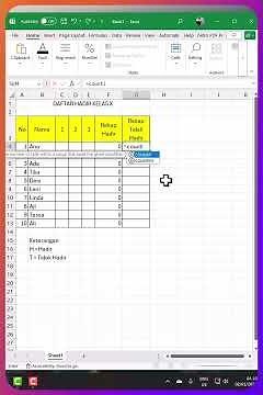 Cara membuat rekap absen otomatis pada Microsoft Excel #belajarexcel #tutorialexcel #microsoftexcel