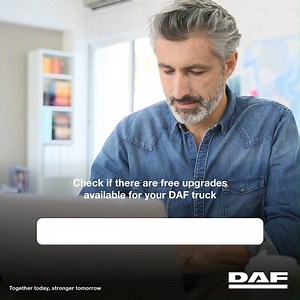 Please note: free upgrades for your DAF truck are frequently available with us. Check whether your truck is eligible. Find out more: https://www.daf.com/en/social-media/landingpage/daf-vehicle-upgrades | DAF Trucks N.V.