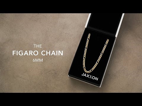 Men's Gold Figaro Chain - 6mm | Men's Jewelry Unboxing | JAXXON
