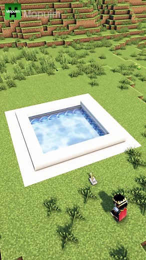 Water pool in minecraft #viral #minecraft #minecrafttutorial #redstonetutorial