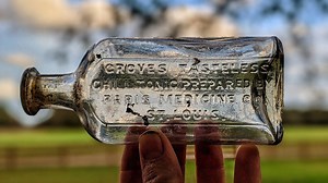 We found historic bottles in a forgotten town dump