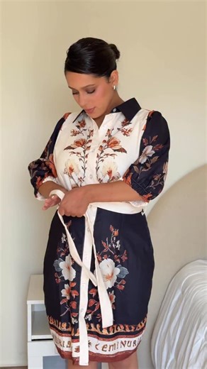 Nadia Hari | Wearing this beautiful @fashionnova dress ♠️♣️ 🔎Kendal floral shirt mini dress #FashionNova | Instagram