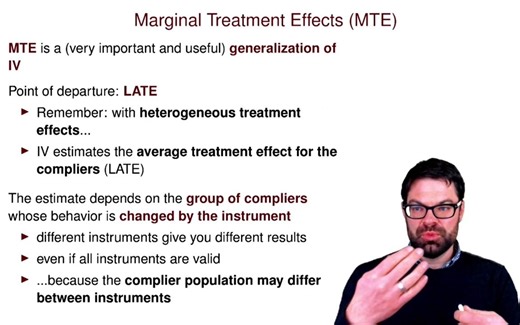 Causal Inference -- 8_23 -- Marginal Treatment Effects (MTE) Basics