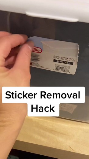 How to get rid of sticker residue #lifehack #cleantok #cleaningtiktok #stickers #stickerhack #stickerremoval #cleaninghack #cleaningtips #fyp #nyc