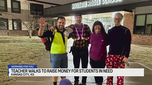 Local teacher raises money for students by walking from Lee's Summit to KCK school