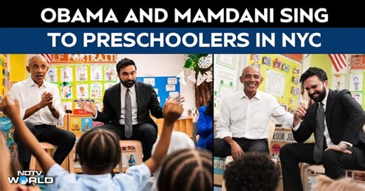 Obama And Mamdani Sing “Wheels On The Bus” To Preschoolers