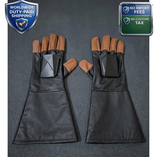 Boba Fett Cosplay Gloves: Mandalorian Leather Gauntlets - Etsy
