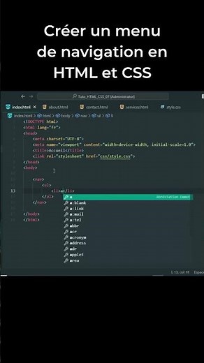 Create a navigation menu using HTML and CSS