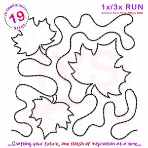 Maple Leaf Quilting Embroidery Design (digital Download) - Etsy