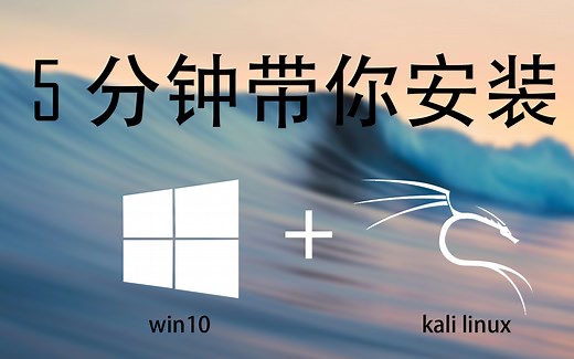 【保姆级教学】5分钟带你安装win10 kali双系统