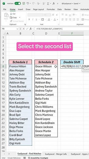 How to find matching data in Excel using formulas! #excel #dataanlysis #excelformula