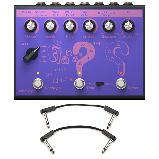 Behringer The Flange With No Name Flanger Pedal with EBS Patch Cables