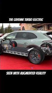 Porsche Cayenne Turbo Electric seen with Augmented Reality