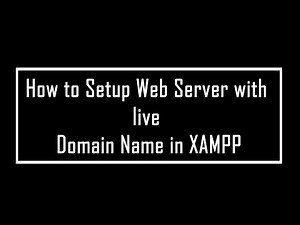 How to Setup Web Server with live Domain Name in XAMPP