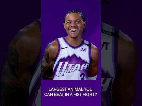 Walker was READY for this one 😂 #utahjazz #deepthoughts #animals #nba