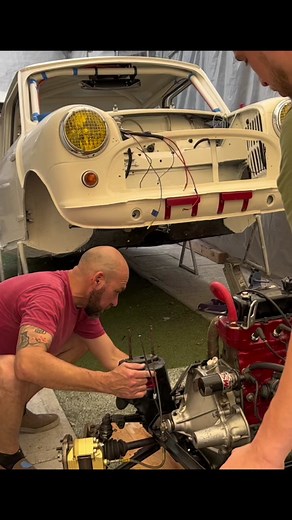 Classic mini engine install at home #mini265 #vintagerally #vintagerallycar #miniclasico #minicooperclassic #minicooperclasico #1964mini #morrisminicooper #morrismini #austinmini #austinminicooper #classicmini #classicminicooper #classicrallycar #mini #minirestoration #classiccarrestoration #vintagecar #vintagecarrestoration #fyp #minitok #carticktok #carsofticktokb