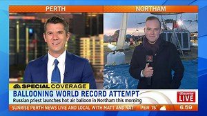 21K views · 56 reactions | WORLD RECORD ATTEMPT A Russian priest is attempting to become the fastest person to fly solo around the world in a hot air balloon. He's beginning his journey in Australia. #sun7 | Sunrise | Facebook