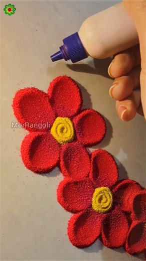 Beautiful Rangoli Designs with Colours #shorts #rangolidesigns #easyrangoli