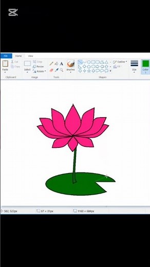How to draw flower on Computer 🌻| Subscribe if you like the video❤️ #drawing #shorts #mspaint