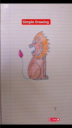 How to Draw a Cartoon Lion Roaring | Simple Coloring Tutorial#drawing #art #usa #uk