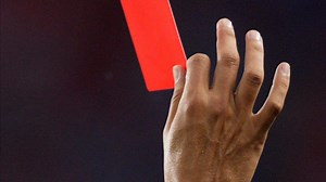 What is a red card in soccer?