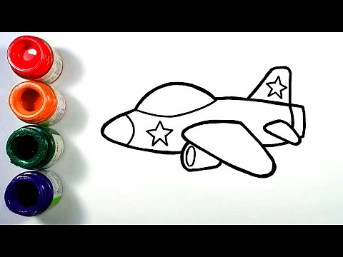 Easy Jet Plane Drawing & Coloring | Fun Art Tutorial