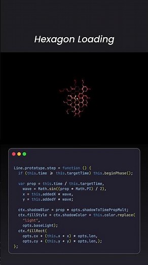 This Hexagon Animation Code Hits Different #javascript #creative #shorts #html #css