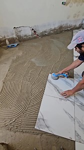 Learn how to install floor tiles in an easy and quick way | Mastafa roum