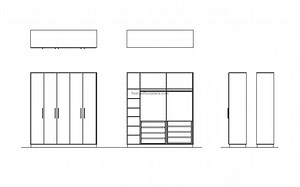 Wardrobe Locker - Free CAD Drawings