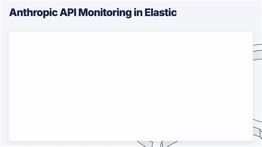 Your Claude API bill shouldn't be a monthly surprise.The Elastic Anthropic Metrics integration polls Anthropic's Admin API and routes org-wide usage, cost, and rate limit data into Elasticsearch.One Admin API key. Zero application code changes. 6 alert templates out of the box.Monitor Anthropic API usage, cost, and rate limits in Elastic: