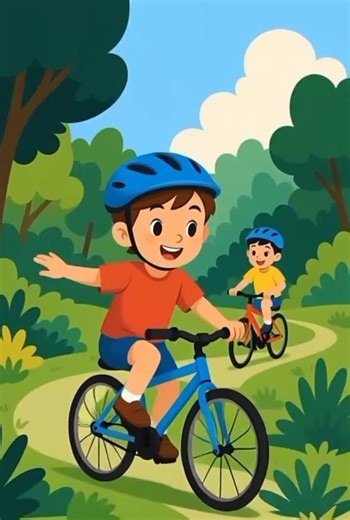 Cartoon cycling #cycling #grow #500k #happybaby