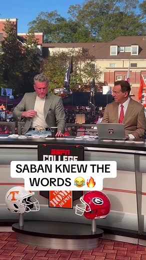 Nick Saban Singing Along on College GameDay