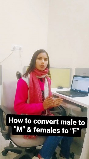 23 reactions | Convert male to "M" & female to "F" . . . <toppercorps@gmail #ExcelHacks #ExcelShortcuts #ExcelTips #excel #ExcelTutorial #ExcelMastery #ExcelCharts #ExcelSkills #explorepage #ExcelTricks #entrepreneur #CellFormulas #Computer #spreadsheets #shooting #chatrt | Topper Corps | Facebook