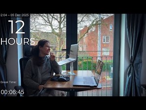 12-Hour LIVE Study With Me 🎓 | Cozy UK Ambience | Custom Pomodoro Timer | Deep Work Mode