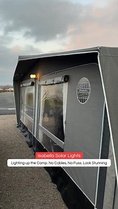 Lighting up camp, the Isabella way ✨ We absolutely love our Isabella solar lights — no cables, no fuss, just beautiful light where you want it. Fully rechargeable and so easy to use, they sit perfectly on top of the Isabella windbreaks and look just as stunning here on the front of the Isabella Nordic. As the sun goes down, they glow on… creating the cosiest atmosphere and making camp feel extra special 🌙 Practical, elegant, and honestly? Just gorgeous. #IsabellaCamping #SolarCamping #CampVibes