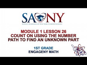 1st Grade EngageNY Math - Module 1 Lesson 26 Count on using the number path to find an unknown part.