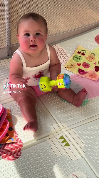 Mikki’s Arms Day: Baby Workout with Fisher-Price Dumbbell