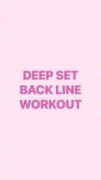 💘 Save this 2Min Deep Set Back Line Workout! 💘