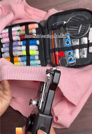 Our handheld sewing machine makes mending and creating a breeze. 💕💕 #sewing #sewingtiktok #sewingmachine #sewingtutorial #diylover