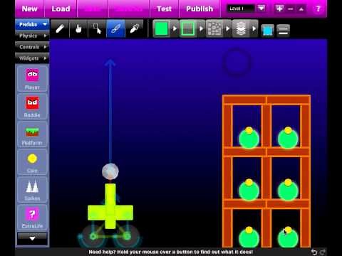 Sploder Physics - Make a Game Like Angry Birds!