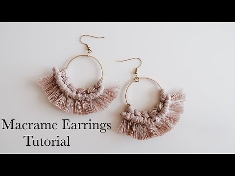 Make your own MODERN MACRAME earrings! | DIY Macrame Earrings |